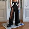 Men Zip-up Waist Cutout Tassel Party Club Long Pants Trousers