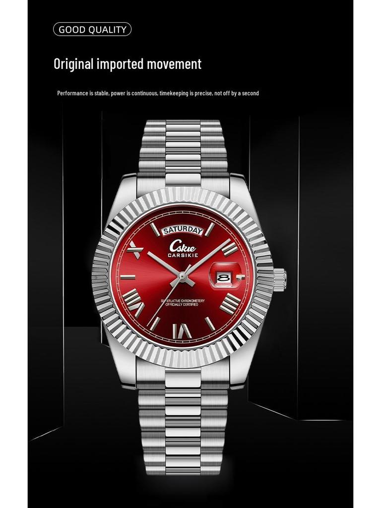 Швейцарский бренд Ультратонкие Мужские Стальные Бизнес-Часы - Высококлассный Водонепроницаемый Дизайн