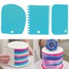 Dessert Tools Cake Kitchen 3PCs/Set Pastry Dough Cutter Cake Slicer Baking Pasty Scraper Cake Blade Silicone Spatula Decoration