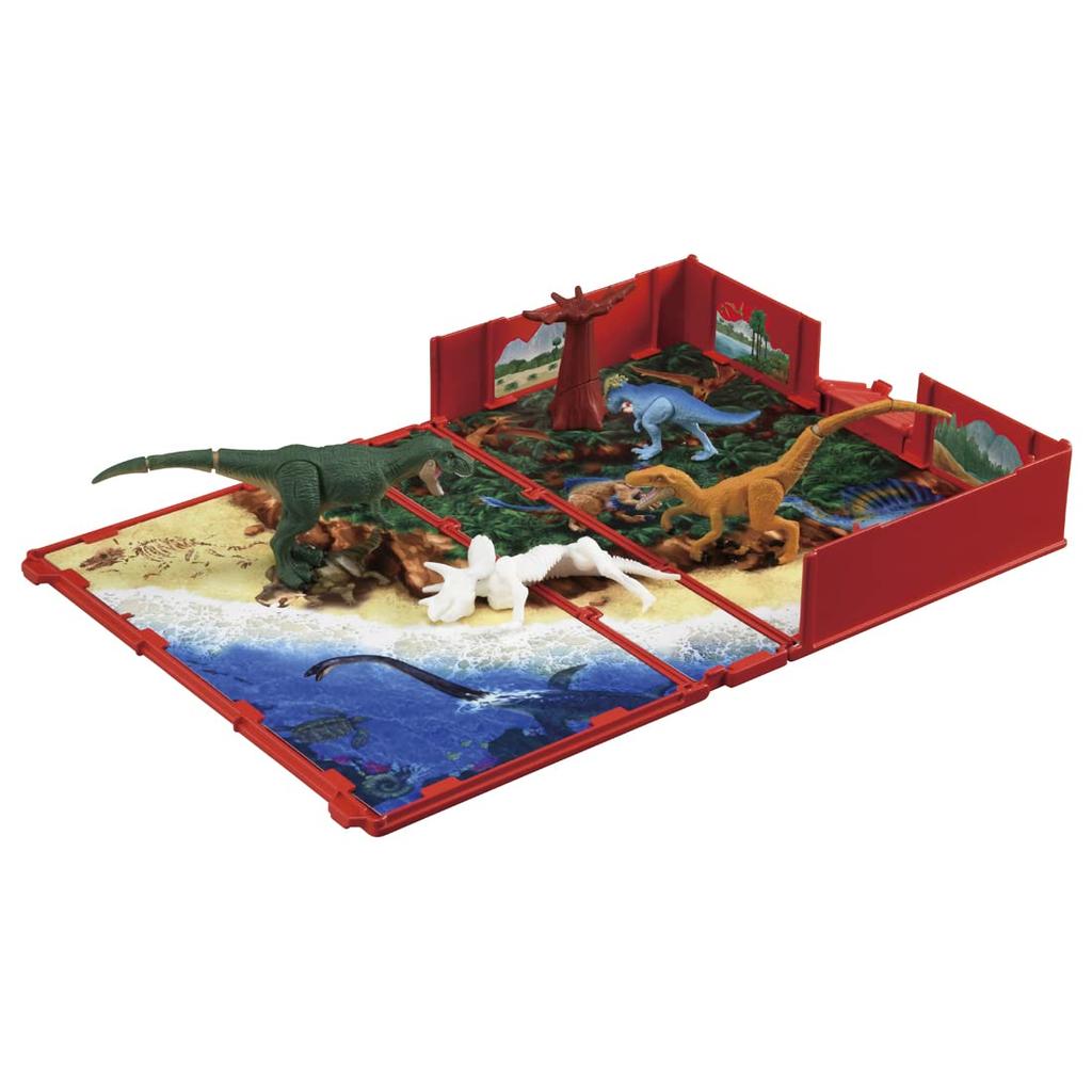 TAKARA TOMY Ania Ania Иллюстрированная книга First Dinosaur Land Strongman Set Animal Dinosaur Toy Возраст 3+