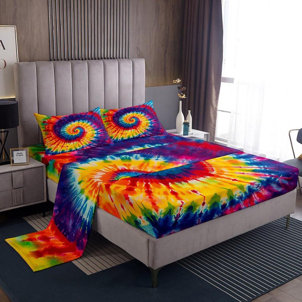 Halloween Ghost Bat Cartoon Pattern Sheet Four-Piece Bedroom Room Dormitory Bedding Decoration