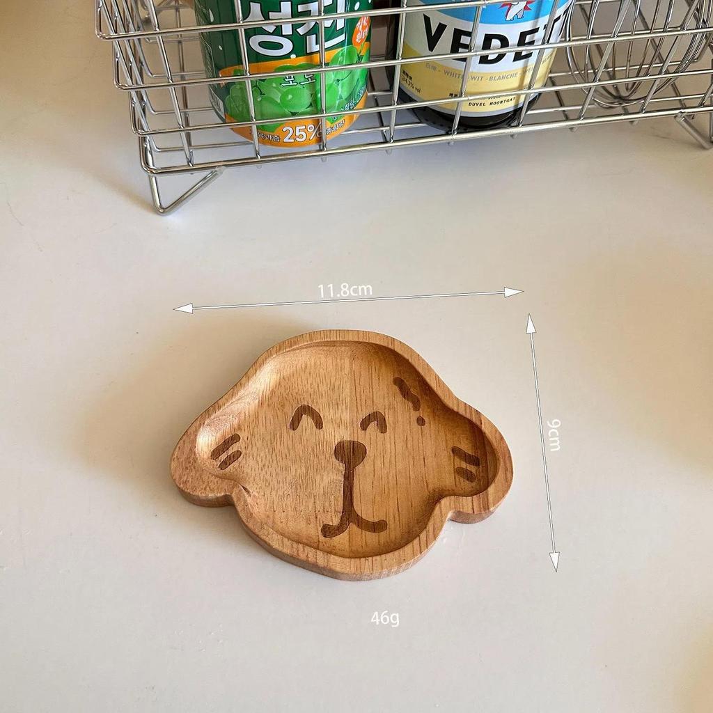 Cartoon Pattern Handmade Dipping Dish Pickled Vegetables Cartoon Rabbit Thickened Snack Plate Condiment Cute Housewear