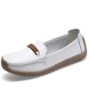 Женские балетки на плоской подошве, кожаные дышащие мокасины с вырезами, женские топсайдеры, балетки, женская повседневная обувь