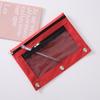 Practical Three Hole Pencil Case Pouch Portable Storage Bag Binder Pen Bag Binder Pocket  School