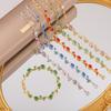 Sparkling Stones Rhinestone Bracelet Colorful Crystal Leaf Vine Bracelet  Wedding Jewelry