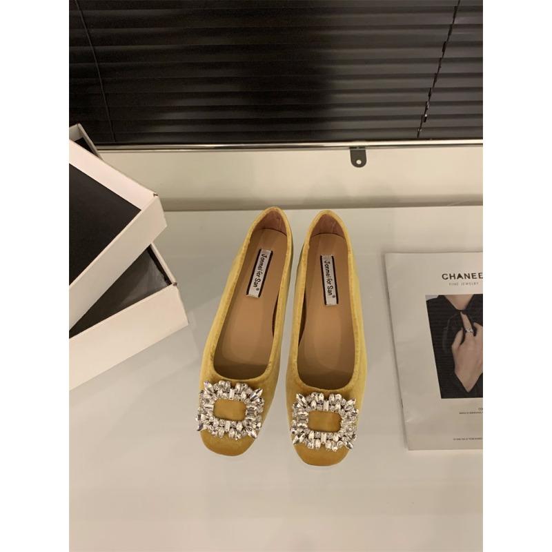 Женские туфли-лодочки с квадратным каблуком и круглым носком, со стразами, большие размеры 35-42, черные, элегантные, офисные туфли для женщин, удобные, без застежек, высота 3,5 см