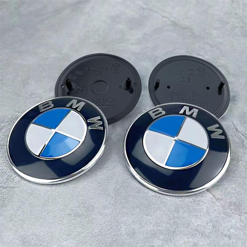 2Pcs 74mm/82mm 50th anniversary car Front Hood Emblem Trunk Rear badge logo for mini BMW E46 E39 E36 E87 E90 E91 F20 E53 X3 X5