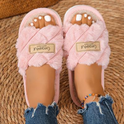 Закажите на размер больше. Удобные и повседневные домашние тапочки для женщин, плоские, с открытым носком, подходят для всех сезонов.