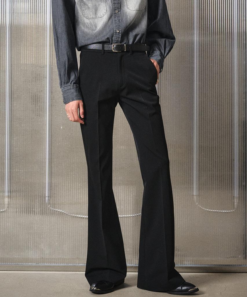 LMOOD Jeanne Flare Slacks Black