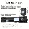 Telescopic Zoom Flashlight with Built-in Rechargeable Handheld Home Safety Lighting, Durable Structure, Emergency Preparation, Essential for Camping