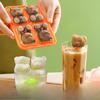 New Product, 4-in-a-row Bear Ice Cube Mold, Silicone, Ice Grid, Household, Ice Cream Mold, Ice Hockey Box, Ice Mold