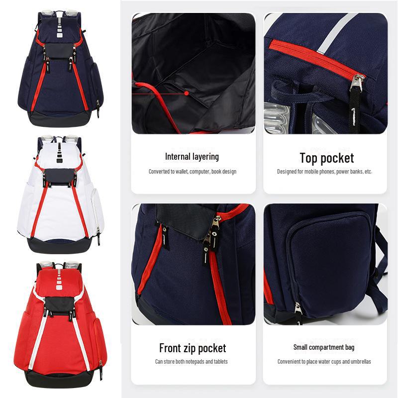 Большой спортивный рюкзак с двумя отделениями для путешествий, фитнеса, футбола и баскетбола — унисекс и для студентов