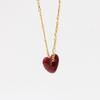 Necklace, sweater necklace, high-end enamel coated colorful heart necklace