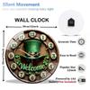 Elegant 30x30cm Round Wall Clock with Tempered Glass Cover and Silver Frame