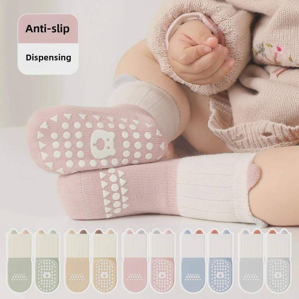 Детские нескользящие носки с героями мультфильмов: Милые детские носки средней длины для мальчиков и девочек, возраст 2-5 лет, весенняя коллекция