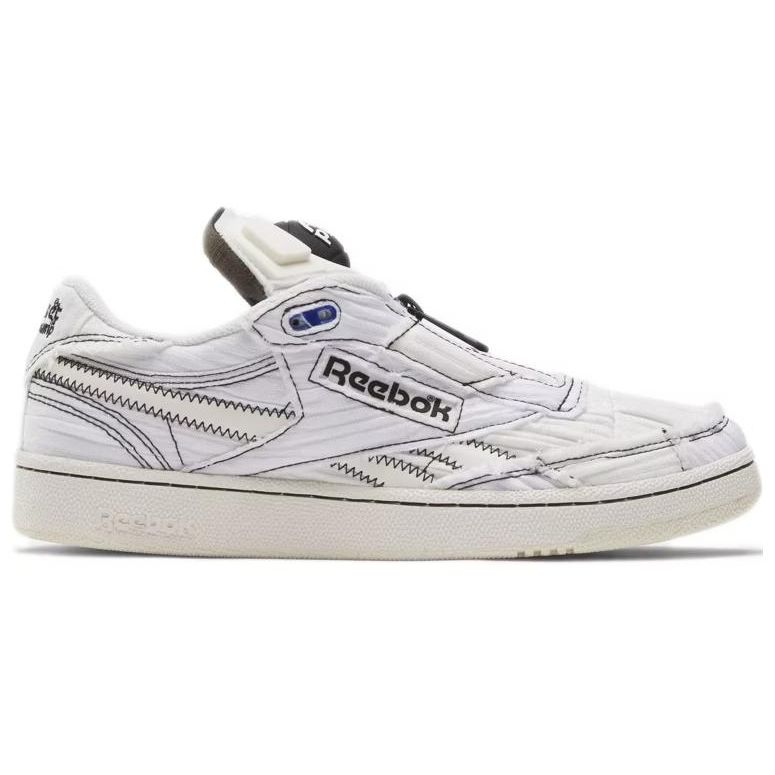 Market x Reebok Club C 85 Pump Мел Черный Унисекс Кроссовки Кремово-белый Основной черный 100069832