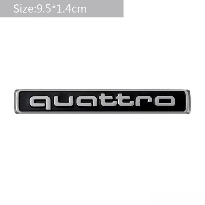 Car Quattro Front Grille Four-Wheel Drive Logo Styling for 4JHGE A4 A4L 2020 2021 2022 2023 Rear Fender Stickers Auto Accessories