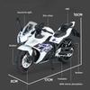1/12 Suzuki GSX-250R Игрушечный мотоцикл Миниатюрная модель Внедорожный мотоцикл Гоночный Звук и свет Литой коллекционный Подарок Мальчику