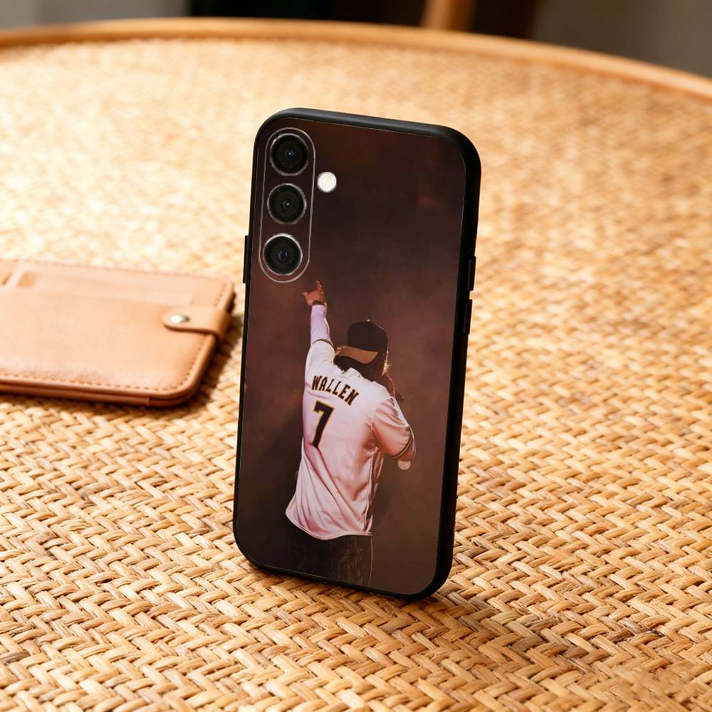 1PC M-Morgan Wallen Singer Phone Case For Samsung A73,72,71,A52,51,40,41,A22,A32,31,A13, Soft Black Shell