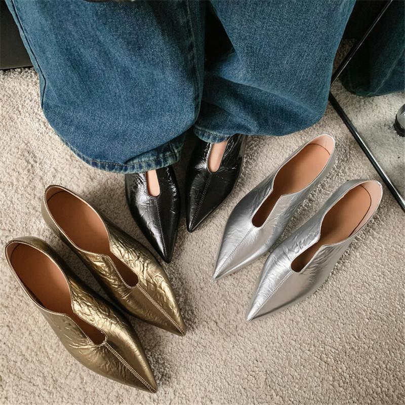 Модные Новые Весенние Женские Туфли из Коровьей Кожи с Острым Носком, Женские Туфли-Лодочки, Обувь для Женщин, Zapatos De Mujer, Модные Ретро Женские Туфли на Низком Каблуке