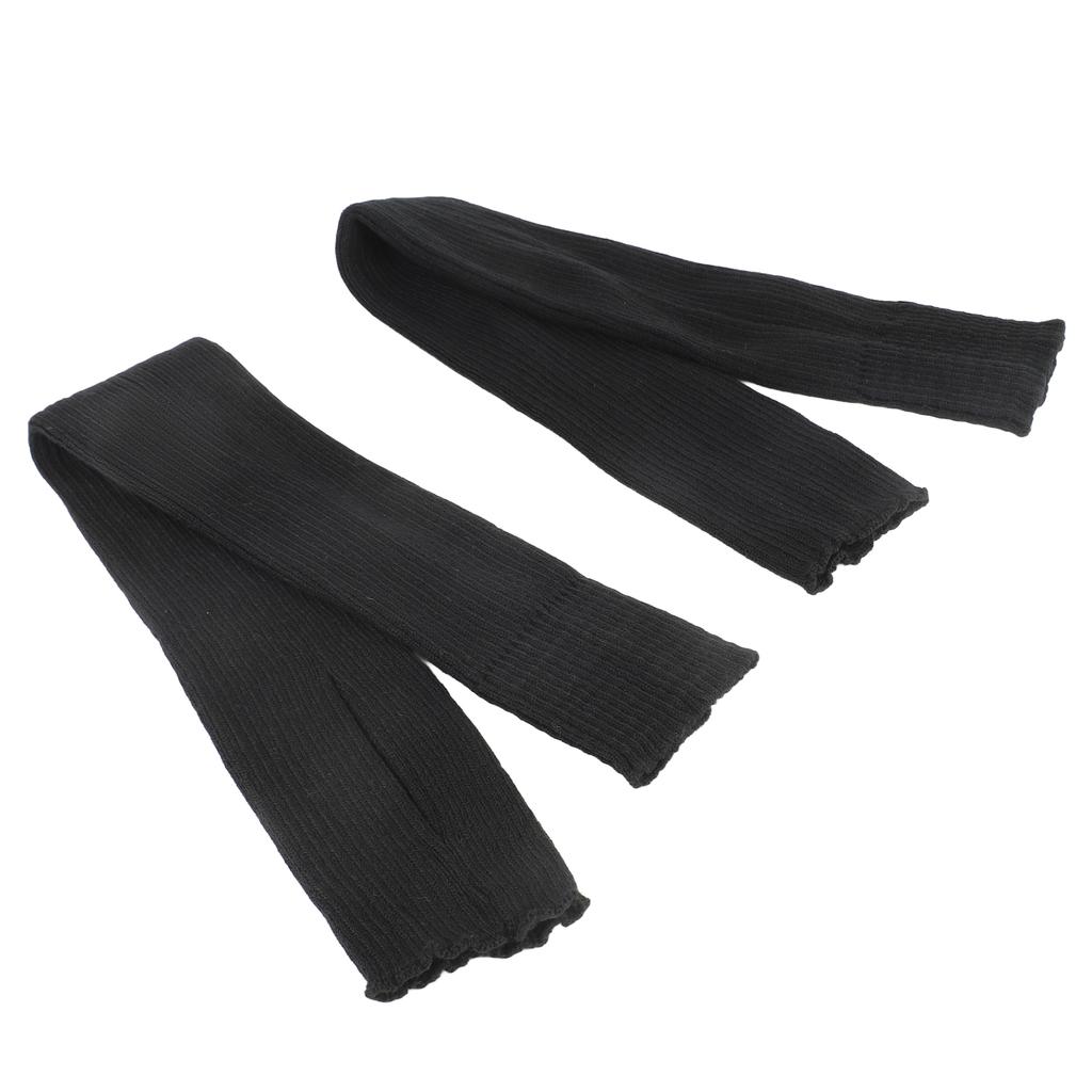 Women Yoga Stockings Open Heel Ribbed Knit Thigh High Leg Warmers for Ballet Dancing Lounging