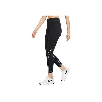 Nike Спортивная одежда Женские тренировочные колготки с высокой талией Swoosh Черный DD5589-010