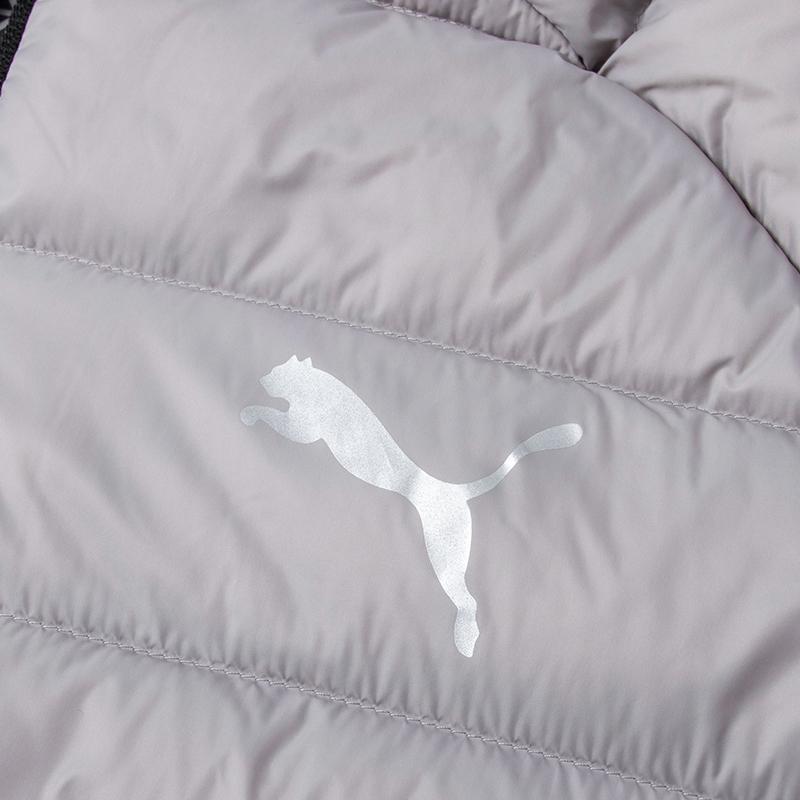 Puma Спортивная теплая ветрозащитная куртка-пуховик с цветным логотипом, мужская серая куртка 672393-14