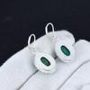 Серьги из серебра 925 пробы с бирюзовым камнем, серьги-подвески из серебра в стиле бохо, подарки для ватки, подарки для нее