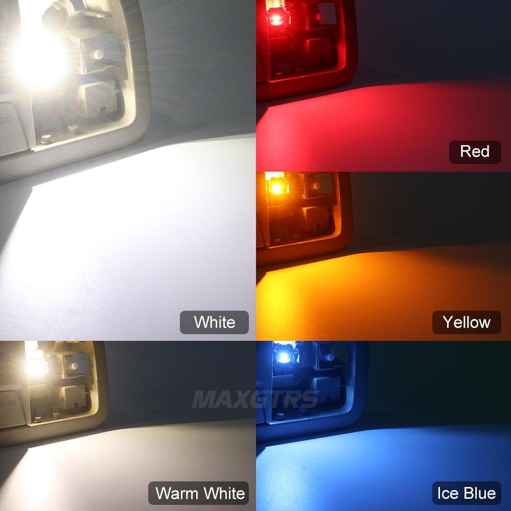 MAXGTRS 2Pcs W5W T10 194 LED Canbus Error Free Bulbs For Car Signal Lights Interior Reading Wedge Side Trunk Lamps 12V