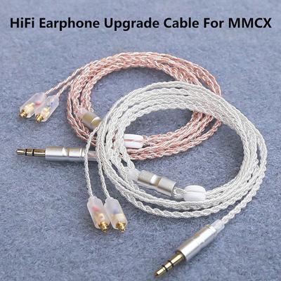 Кабель для обновления наушников Hi-Fi Mmcx 3,5 мм 1,2 м посеребренный сердечник кабель для Sennheiser Ie200/Ie300/Ie600/Ie900/Akg N5005/N30