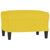 Footstool Light Yellow 60 x 50 x 41 cm Fabric
