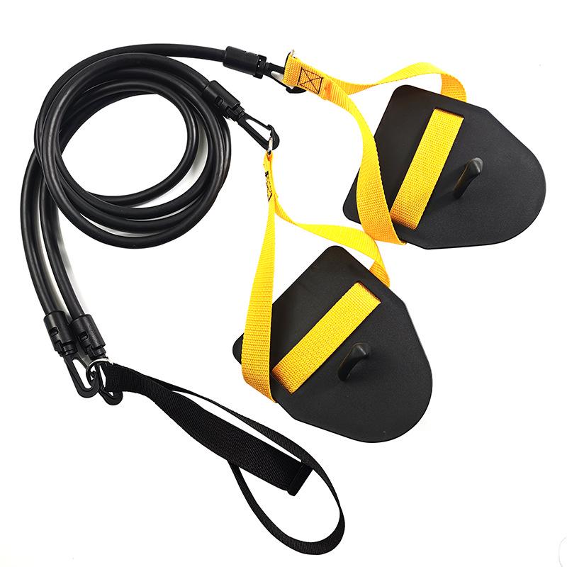 Freestyle Land Swimming Trainer: Resistance Bands with Arm Strength Ropes & Hand Paddles