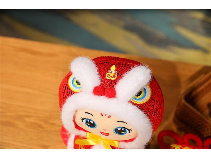 Плюшевая игрушка «Год Змеи 2025»: Кукла Змеи по китайскому зодиаку для празднования Нового года