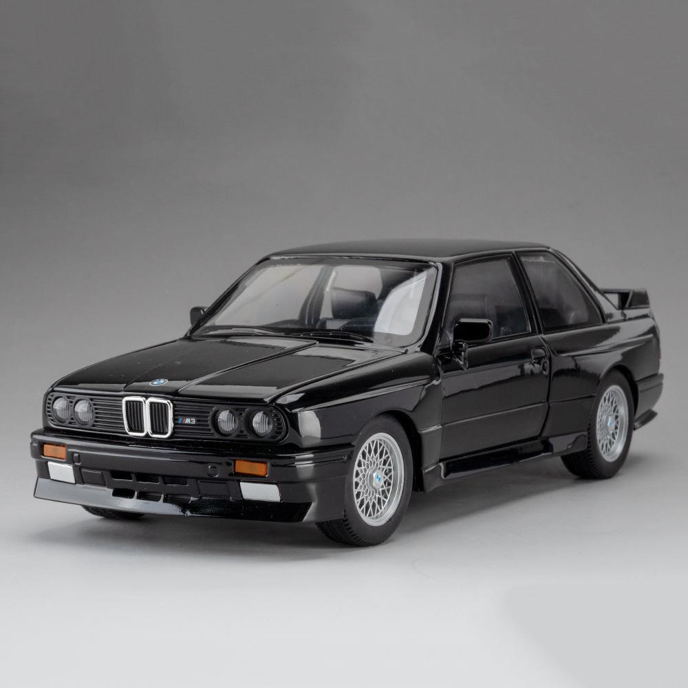 1:24 M3 THE7 Alloy Car Toys Model Diecast Metal Vehicle Doors Opened with Sound Light Pull Back Models Toy Boy's Christmas Gifts