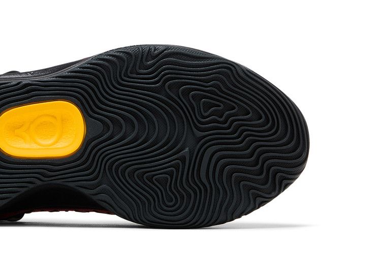 Мужские кроссовки Nike KD 18 Air Bakin Огненно-красный/Черный/Желтый