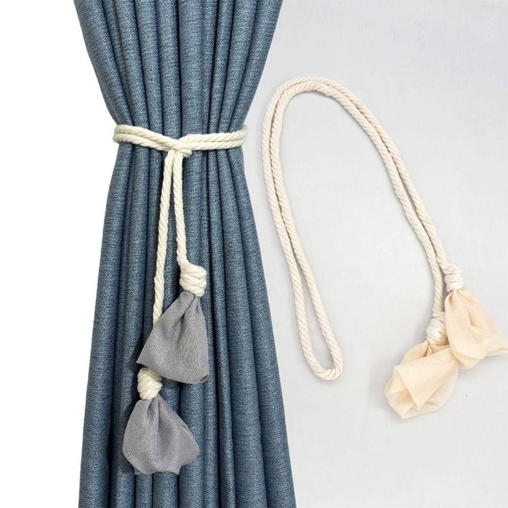 2PCS Elegant Curtain Tieback Minimalist Curtains Tie Rope Trendy Tulip Curtain Straps Home Decor