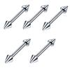 60Pcs Steel Mixed Nose Lip Eyebrow Tongue Belly Bar Ring Body Piercing Jewelry