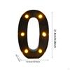 Black Marquee Number Lamp Lighted Light Warm White Up Sign for