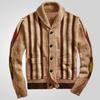 New Versatile Autumn And Winter Cardigan Men'S Retro Knitted Sweater Jacket Long Sleeved Heavy Jacquard Sweater