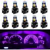 WLJH 10 Pack White Canbus T5 Led Bulb 2721 37 74 Wedge Lamp PC74 Twist Sockets Dash Dashboard Lights trument Panel Cluster Leds Car Replacement