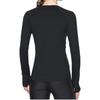 Under Armour Сплошной логотип с круглым вырезом и принтом, спортивная повседневная футболка с длинным рукавом, женские топы, черный цвет 1281244-001