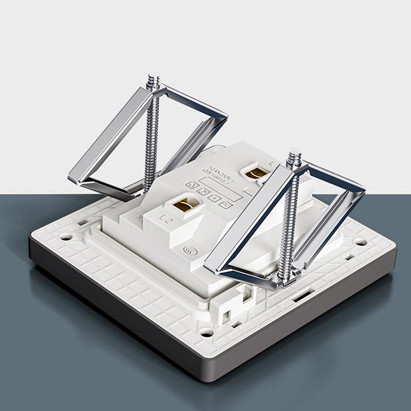 2 шт., железная/нейлоновая настенная розетка, устройство для ремонта нижней коробки, тип 86/118, настенный переключатель, нижняя коробка, фиксированный опорный стержень, электрические аксессуары