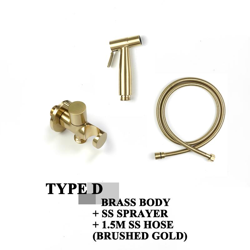 Матовый золотой черный ванная комната ручной биде спрей душевой гарнитур туалетный распылитель тканевый подгузник биде кран латунь SUS304 ручной Shattaf