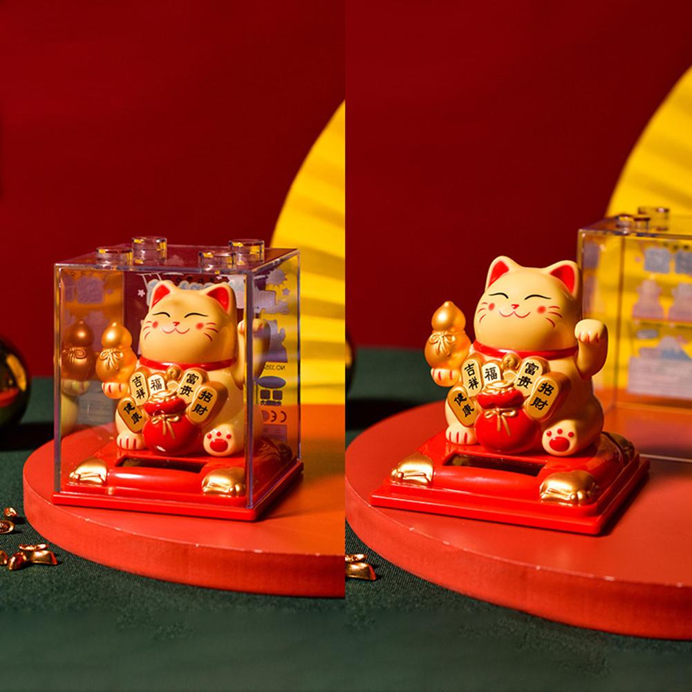 Статуэтка талисмана Lucky Cat, милая, машущая, манящая кошка для дома, автомобиля, бонсай, украшение для стойки регистрации, поделки, фен-шуй, орнамент, статуэтки