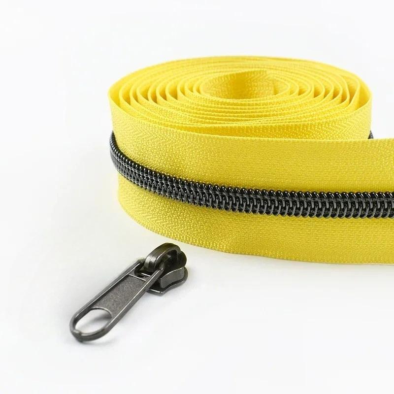 2/3/4/5M Meetee 5# Nylon Coil Zipper Tape + Zippers Slider Head for Garment Sewing Zip Closure Repair Kit Replacement Accessory
