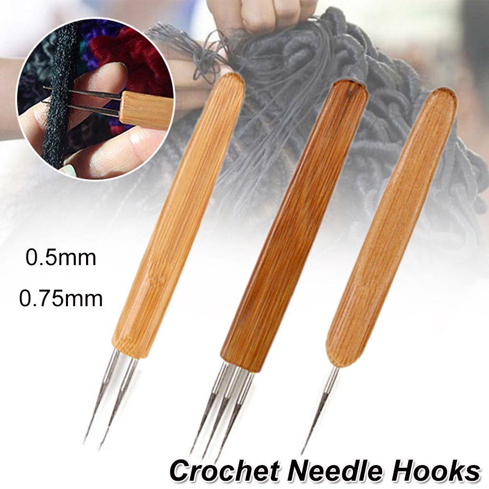 Handle One/Doube/Triple Head for Making Dreadlock Braid Maintenance Knitting Hooks Crochet Needle