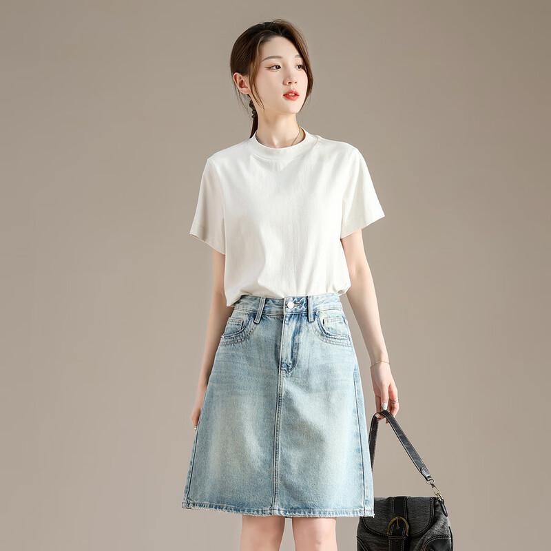 RAIN.CUN Women's Loose Fit Round Neck Short Sleeve T-shirt