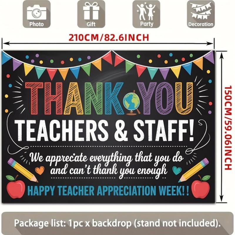 1pc, 2D flat, backdrop for thanking teachers and staff, suitable for graduation decorations, classroom decorations, wsj