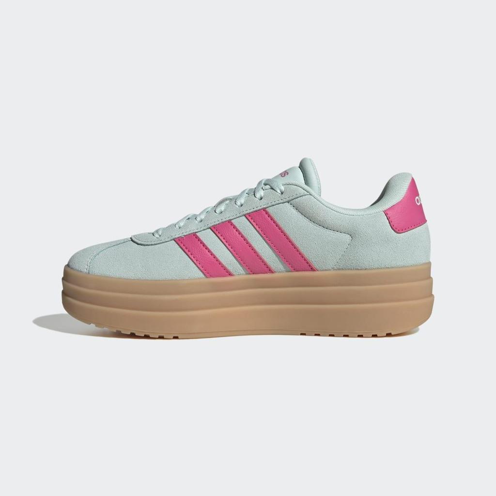 Adidas vl court bold sneakers leather turquoise