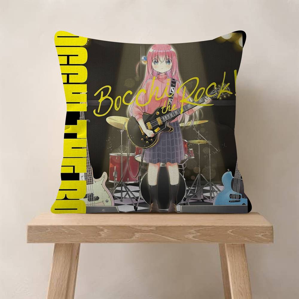 Pop Anime Bocchi The RRock Cushion Cover Pillow Cover Decor Pillowcase Printed Cushion Case For Couch